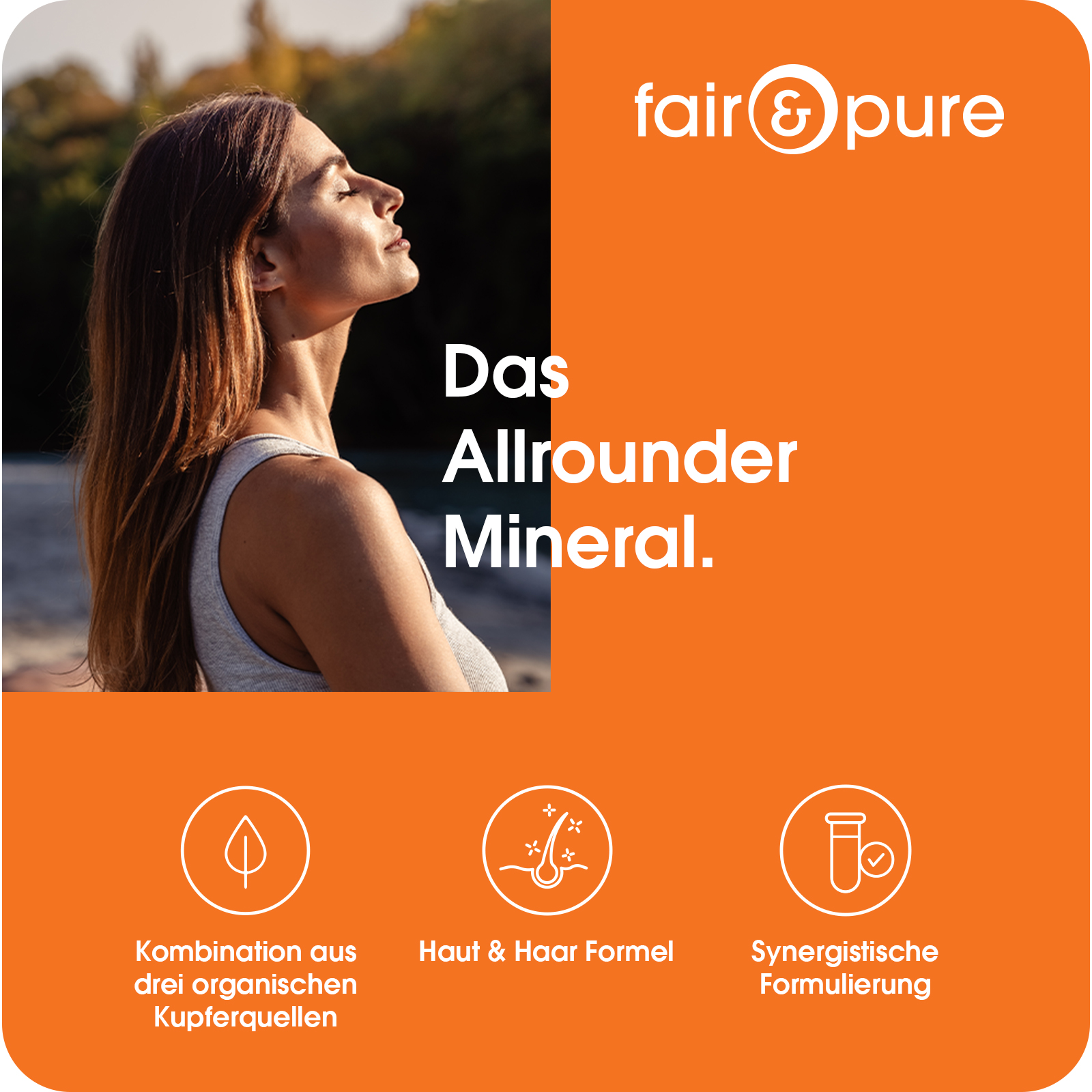 Cobre Complejo 3 – 180 Tabletas – Más del 100 % de la ingesta diaria | Fair & Pure