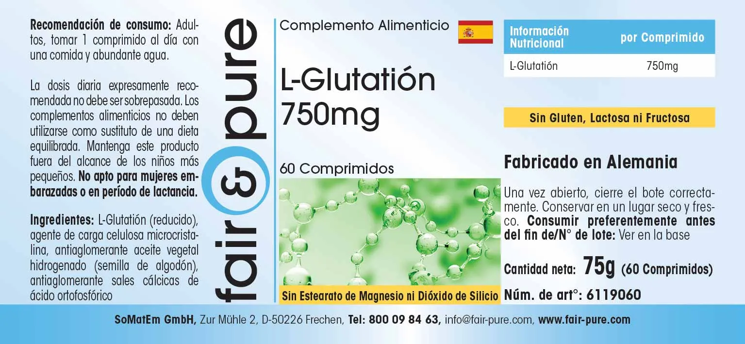 L-Glutatión 750mg