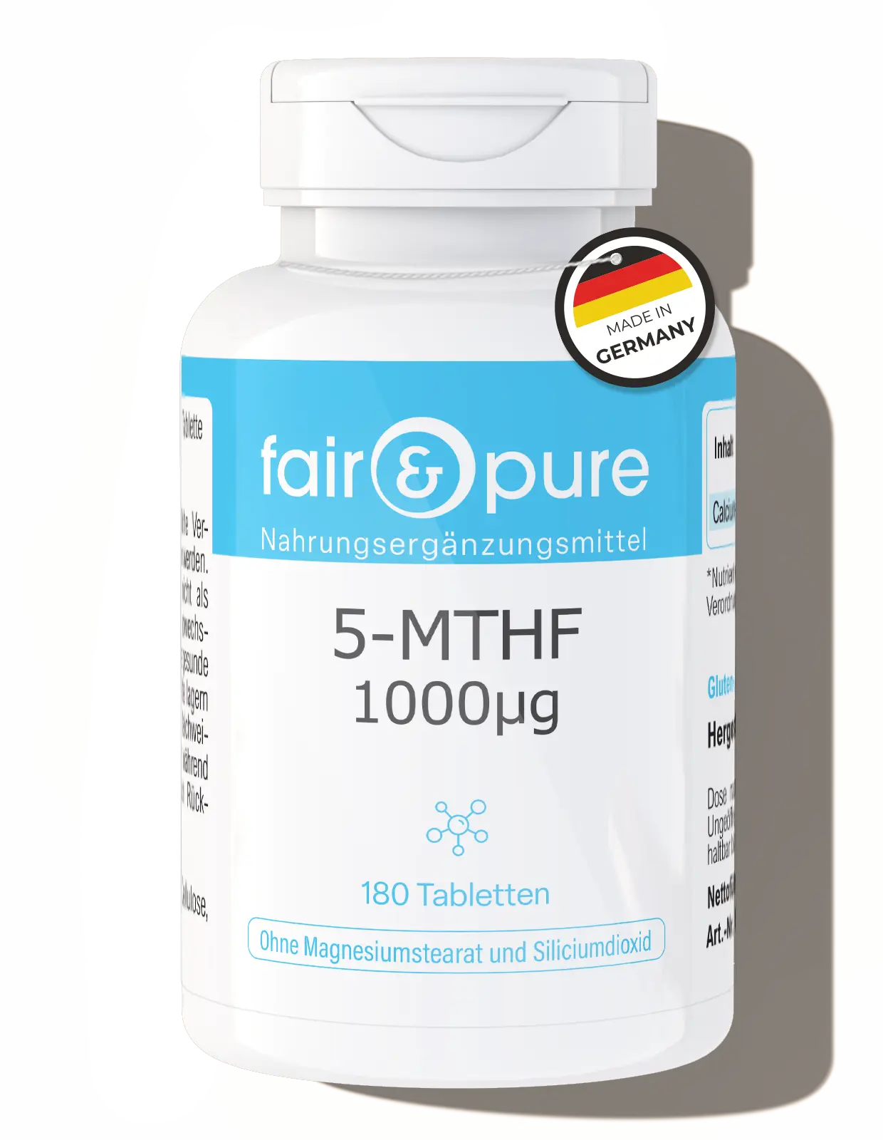 5-MTHF 1000μg - 180 Tabletten | fair-pure