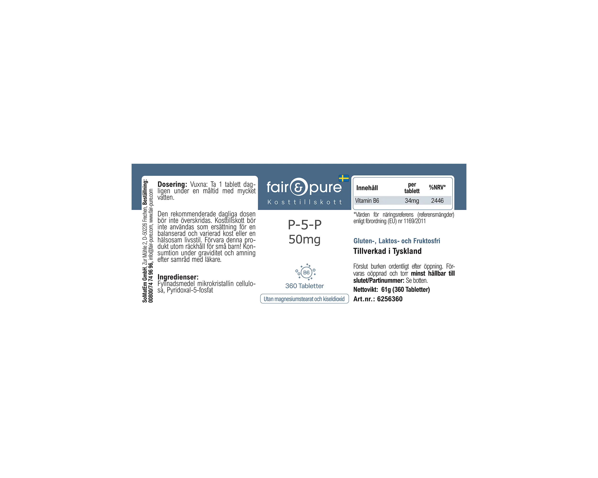 P-5-P 50mg - 360 Comprimés | fair-pure