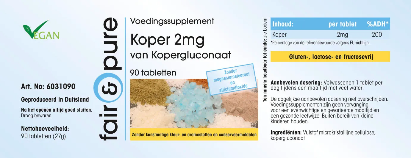 Kupfer 2mg | 90 Tabletten