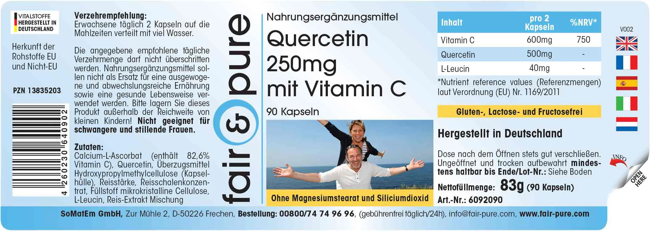 Quercétine 250mg avec de la Vitamine C